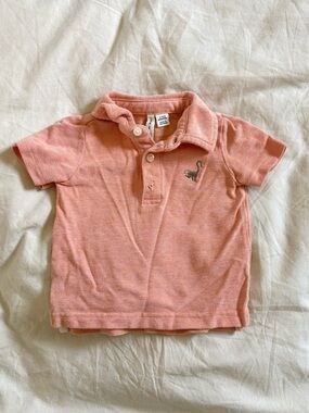 Janie and Jack 100% Cotton Monkey Pique Polo size 3-6 mo